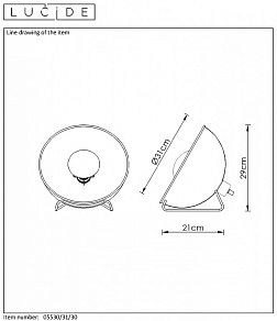Настольная лампа декоративная Lucide Alvaro 05530/31/30