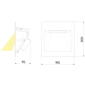 Настенный однолучевой светильник INTILED WALL IMB5 одноцветный диммируемый PWM 13Вт 220В