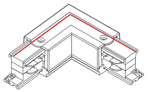 Соединитель угловой L-образный для треков Nowodvorski Ctls Power 8706