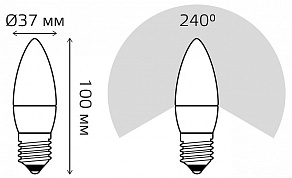 Лампа светодиодная Gauss 332 E27 6Вт 4100K 33226