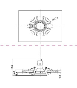 Встраиваемый светильник Maytoni Gyps Modern DL004-1-01-W