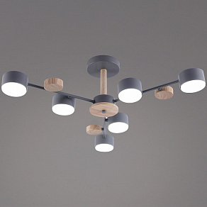 Люстра на штанге Reluce  03758-0.3-06 GREY+WOOD GX53