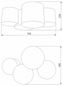 Потолочная люстра TK Lighting Mona Colour 4184 Mona Colour