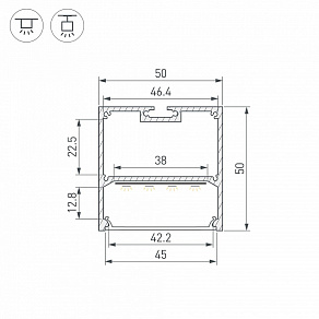 Профиль накладной Arlight LINIA 062804