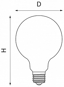 Лампа светодиодная Lightstar G95 E27 8Вт 3000K 933102