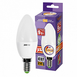 Лампа светодиодная Jazzway  E14 9Вт 3000K PLED- DIM C37  9w 3000K E14