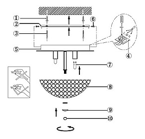 Накладной светильник Globo Azalea 46630-4D
