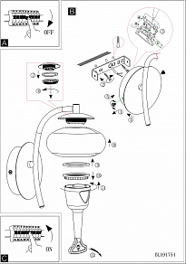 Бра Eglo Aleandro 91754