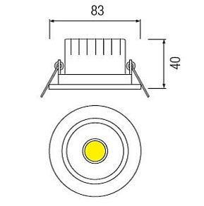Встраиваемый светильник Horoz Electric Lilya HRZ00000382