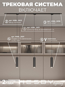 Комплект трековый Hesby Lighting Skylite №12 HSBL_kompl_S012_VI1B4K