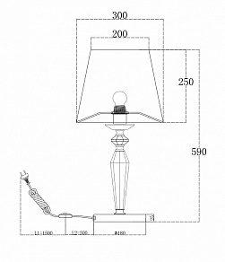 Настольная лампа декоративная Maytoni Beira MOD064TL-01N