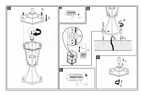 Наземный низкий светильник Eglo ПРОМО Laterna 5 22466