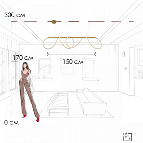 Подвесной светильник Loft it Thread 10388P/B Brass