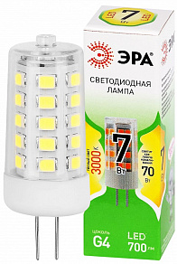 Лампа светодиодная Эра Green Line G4 7Вт 3000K LED G4-JC-7W-830-12V GL