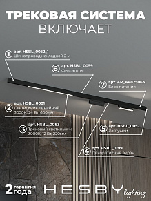 Комплект трековый Hesby Lighting ElDeko HSBL_kompl_E006_NI2B3K_02