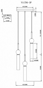 Подвесной светильник Moderli Illis V11791-3P