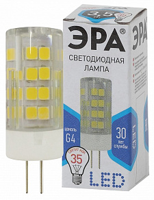 Лампа светодиодная Эра Стандарт G4 3.5Вт 4000K LED JC-3,5W-220V-CER-840-G4