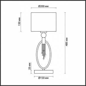 Настольная лампа декоративная Lumion Santiago 4515/1T