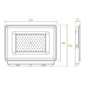 Настенно-потолочный прожектор Wolta WFL-100W WFL-100W/06