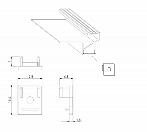 Заглушка для профиля с отверстием Elektrostandard ZLL ZLL-2-ALP025