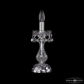 Настольная лампа декоративная Bohemia Ivele Crystal 1409 1409L/1-27 Ni