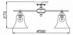 Люстра на штанге Maytoni Bell TOC011-05-W