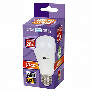 Лампа светодиодная Jazzway  E27 20Вт 5000K PLED- SP A65 20W E27 5000K