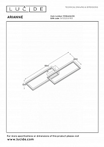 Накладной светильник Lucide Arianne 53104/22/30