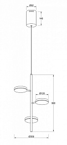 Подвесной светильник Maytoni Fad MOD070PL-L18B3K