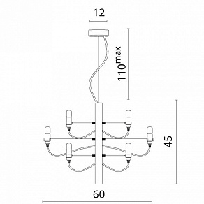 Подвесная люстра Divinare Molto 8030/02 LM-18