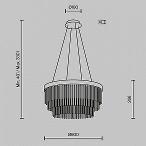 Подвесной светильник Maytoni Trove MOD486PL-L38BSK