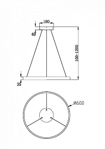 Подвесной светильник Maytoni Rim 5 MOD058PL-L32BS3K