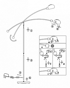 Торшер Globo Seymour 58228-1L