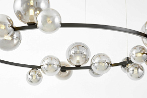 Подвесная люстра LUMINA DECO MERIDO LDP 7033-24 BK+GY