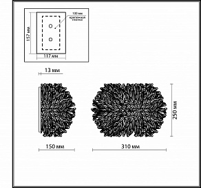 Накладной светильник Odeon Light Esma 2755/1W