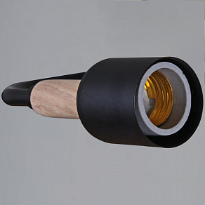 Люстра на штанге Reluce 10070 10070-0.3-08 BK+WOOD