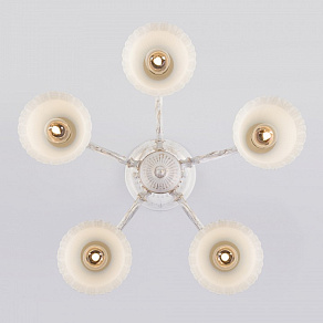 Люстра на штанге Eurosvet Campina 60107/5 белый с золотом