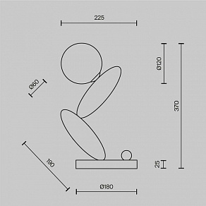 Настольная лампа декоративная Maytoni Resonance MOD482TL-L6C3K