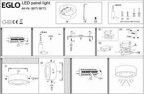 Накладной светильник Eglo Argolis 98173