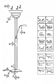 Торшер с подсветкой Globo Lidano 59022