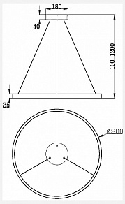 Подвесной светильник Maytoni Rim 1 MOD058PL-L42W3K