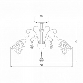 Люстра на штанге Eurosvet Norene 30157/5 хром