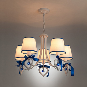 Подвесная люстра Eurosvet 60066 60066/5 белый/синий