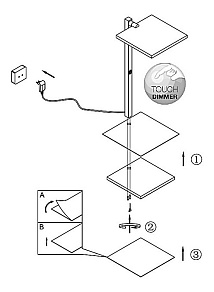Настольная лампа декоративная Globo Savinja 41622T
