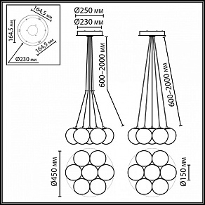 Подвесная люстра Odeon Light Magia 7109/7