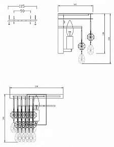 Накладной светильник Maytoni Linn MOD091WL-01CH
