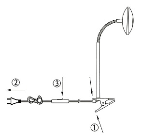 Настольная лампа офисная Globo Gilles 56217-1K