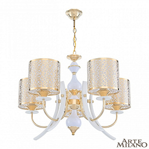 Подвесная люстра Arte Milano Florentia-6067 306067/5 Wh/Gd