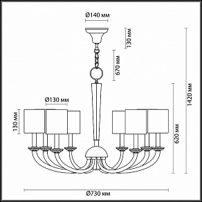 Подвесная люстра Odeon Light Malle 4197/8