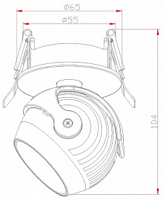 Встраиваемый светильник на штанге Fiberli 7002-ZZ10W 12130502